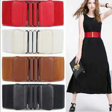 Waist Belts Women Skinny Elastic Ceinture Fashion Lady Stretch Elastic Leather Wide Belt Dress Adornment For Femme Waistband 2024 - buy cheap