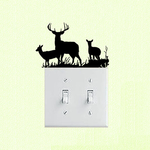 Горячая Распродажа Новый 3d настенные наклейки для детской комнаты Три олени животных для украшения зеркало наклейки на стену для домашнего декора гостиной Бесплатная доставка 2022 - купить недорого