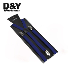 1.5cm Wide"Royal Blue" Solid Color Women Men Unisex Suspender Clip-on Elastic Braces Slim Suspender Y-back Suspenders/gallus 2024 - buy cheap