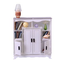 Кукольный домик, миниатюрная мебель шкаф-витрина, лампа, аксессуары для комнаты 1/12 2024 - купить недорого