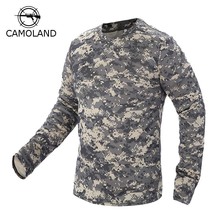Camiseta táctica de camuflaje militar para hombre, camisa transpirable de secado rápido de manga completa de combate del Ejército de EE. UU., 2017 2024 - compra barato