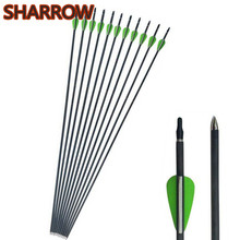 Flechas de carbono puro para tiro con arco, accesorio para caza al aire libre, columna vertebral, 600 recurvo, 6/12 Uds., 31" 2024 - compra barato