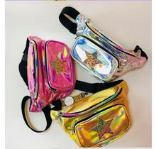 DHL 10 pieces Holographic Funny Pack Laser Bum Bag Women's Belt Waist Bag Hologram Purse Fashion Waist Pack 2024 - buy cheap