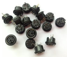 50 peças conector din mini 6 pinos circular montagem pcb 2024 - compre barato