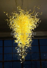 Lustre amarelo brilhante de cristal murano 2024 - compre barato