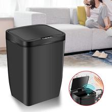 12l caixote do lixo do sensor automático do escritório em casa lata de lixo de aço inoxidável indutivo 2024 - compre barato