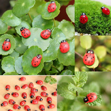 NEW Hot Sale 10Pcs Miniature Coccinella Septempunctata Resin Crafts DIY Little Garden Decorations 2024 - buy cheap