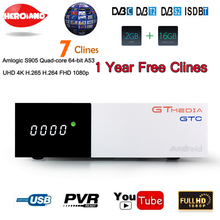 Freesat GTC Satellite Receiver decoder DVB-S2 DVB-C DVB-T2 ISDB-T Amlogic S905D android 6.0 TV BOX 2GB 16GB BT4.0+ 1 year Clines 2024 - buy cheap