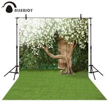 Allenjoy photography backdrop flower tree green leaves wall nature background for photo studio photobooth photocall fabric new 2024 - buy cheap