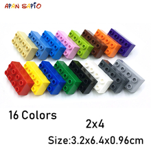 Big Size Building Blocks High 2X4 Dot 4PCS/lot 16Color Educational Figures Brick Toys for Children Compatible with Brands 2024 - buy cheap