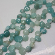 Mini. Order is $7! 10~16mm  Natural Amazonite Side Hole Freedom DIY Loose Beads 15" 2024 - buy cheap