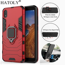 Hatoly capa para xiaomi redmi 7a, capa com anel de sucção magnético, capa de silicone resistente para xiaomi redmi 7a 2024 - compre barato