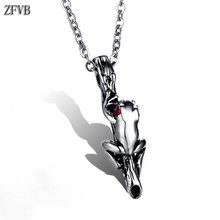 ZFVB Classic Cute Frog Necklace for Women Men Stainless Steel Vintage Crystal Frog Pendants Necklaces Fashion Charm Jewelry Gift 2024 - buy cheap