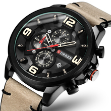 CURREN Watches men Military Quartz Watch Mens Watches Top Brand Luxury Leather Sports Wristwatch Date Clock relogio masculino 2024 - buy cheap