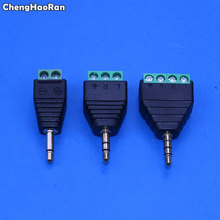 ChengHaoRan 3,5mm 1/8 pulgadas estéreo macho a tornillo AV balun de Vídeo Terminal 3,5mm Jack 2/3/4 Pin conector de clavija 2024 - compra barato