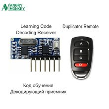 RF Remote Control Transmitter Wireless Receiver Learning Code Module 4 Channel With Learning key, electrical appliances control, electronic gates access Control system, 433 mhz 2024 - buy cheap