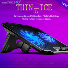 CoolCold Laptop Stand USB laptop Cooler With Four Fans Ventilador Usb Cooler Notebook For 13.3~17inch Laptops Gaming Daily Use 2024 - buy cheap
