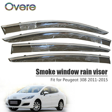 Owere-visera de humo para coche Peugeot, deflector de ventilación de estilo, accesorios de protección, para Peugeot 308, 2011, 2012, 2013, 2014, 2015, 1 Juego de 4 Uds. 2024 - compra barato