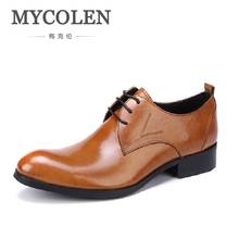 MYCOLEN/мужские кожаные модельные туфли; Модные дышащие деловые и свадебные туфли в английском стиле на плоской подошве со шнуровкой; Мужские туфли-оксфорды; zapatos 2024 - купить недорого