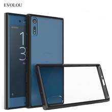 EVOLOU For Sony Xperia XZ XR Case Ultra Clear Acrylic Back + Silicone Frame Shockproof Phone Cases for Xperia XZS F8332 F8331 2024 - buy cheap