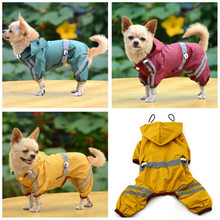 Chubasquero-ropa de lluvia para cachorros, cinta reflectante con capucha, para, con gorro, rebanador de Mackintosh para perros pequeños 2024 - compra barato