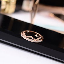 YUN RUO-anillo con forma de corona de circón para mujer, joya moderna de acero y titanio, Color rosa, dorados de mujer, regalo de cumpleaños, novedad de 2019 2024 - compra barato