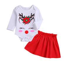 Newborn Baby Clothes Christmas Infant Cotton Romper +Skirt 2 PCS Outfits Baby Girls Unicorn Clothing Set for 0-24M D1107 2024 - buy cheap