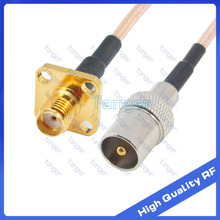 Tanger TV male plug to SMA female 4 hole panel connector with 8'' 20cm 8in RG316 RG-316 RF Coaxial Pigtail Jumper Low Loss cable 2024 - buy cheap