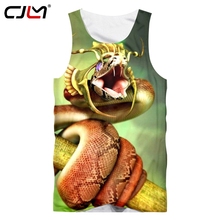 CJLM 2019 Factory Direct Supply Original Sample Design 3D Helmet Snake Print Tank Top Oversized Vest Wholesale 2024 - buy cheap