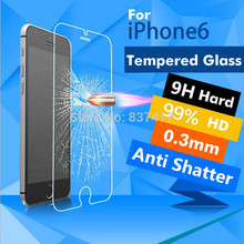 2.5D 0.3mm Premium Tempered Glass Screen Protector for IPhone 6 6s Toughened Protective Film for IPhone 6 4.7inch 10pcs/lot 2024 - buy cheap