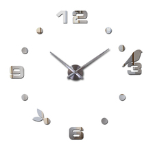 Novo relógio de quartzo venda silenciosa, relógios interessantes 3d diy, decoração de casa, numeral romano, adesivos de parede, único 2024 - compre barato