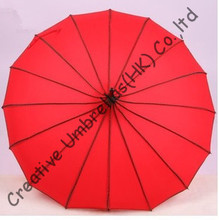 Envío Directo, parasol de princesa, sombrillas de pagoda de 8mm y varillas largas acanaladas de metal de 7,0mm, abiertas a mano, parasol de torre, 16 varillas 2024 - compra barato