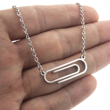 100% Stainless Steel Paper Clip Necklace For Women Paperclip Chain Necklaces Punk Choker Mirror Polished Never Fade 2024 - buy cheap