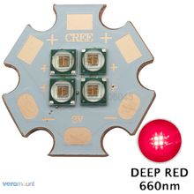 3 V/6 V/12 V Epileds 3535 4 Chips 4-18 W de Alta Potência Deep Red 660nm planta Crescer LED Emissor com 20mm PCB de Cobre