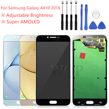 Super AMOLED para Samsung Galaxy A8 2016 A8100 A810 LCD pantalla táctil digitalizador reemplazo de montaje 2024 - compra barato