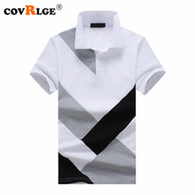 Covrlge 2019 Summer New Men's Polo Shirt Fashion Casual Cotton High Quality Short Sleeve Polo Shirt Black White Tops Male MTP060 2024 - buy cheap