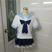Disfraz de Anime hidan no aria Reki Kanzaki Holmes Aria JK, uniforme japonés diario shool, traje de marinero para Halloween, top + falda + corbata 2024 - compra barato