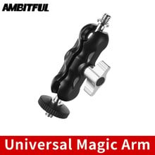 Ambitful universal braço mágico ajustável com pequena bola para monitor ou suporte de luz de vídeo com 1/4 parafuso em ambos os lados 2024 - compre barato