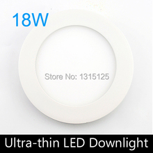 Ultra thin design hot sale 18W LED ceiling recessed downlight / Round panel light, 10pc/lot  free shipping 2024 - buy cheap