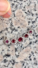 Natural red garnet gem colar Pingente S925 prata gemstone Natural Elegante pequeno colar de jóias menina 2024 - compre barato