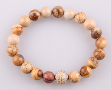 MOODPC Hot Sale Jewelry Micro Zircon Pave Ball Picture jas Stone Bracelet 2024 - buy cheap