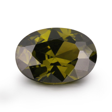 50 unids/lote peridoto Circonia cúbica corte ovalado 5A 8*10mm ~ 13*18mm gemas sintéticas color oliva CZ piedra para joyería 2024 - compra barato
