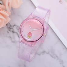 Dropshipping Silicone Strap Style Quartz Women Watch Cartoon Girls Watches Fashion Strawberry Wrist Watch Relogio Feminino 2024 - buy cheap