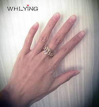 WHLYING 2018 New Fashion  Personality Leaf Midi Mid Tip Stacking Finger Knuckle Chain Rings Punk Circle Craft Finger Ring 2024 - buy cheap