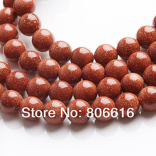 6mm 130 piezas de piedra Natural redonda Aventurina GOLDSTONE hebras sueltas joyería semipreciosa 2024 - compra barato