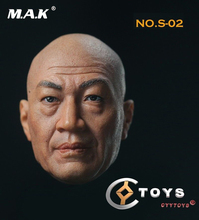 Cabeza masculina esculpida, cabeza china de Actor calva, modelo de cabeza de 1/6 S-02 Shi Zhaoqi, cuerpo de figura de acción de 12 ", 1/6 2024 - compra barato