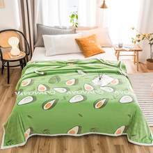 Avocado  High quality Thicken plush bedspread blanket 200x230cm High Density Super Soft Flannel Blanket  for the sofa/Bed/Car 2024 - buy cheap