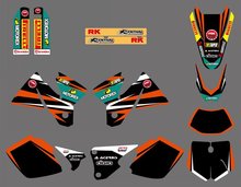 GRAPHICS WITH MATCHING BACKGROUNDS Sticker For KTM EXC 125 200 250 300 380 400 1998 1999 2000 FULL SIZE MODELS 2024 - buy cheap