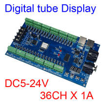 36-канальный DMX512 светодиодный контроллер декодер 36ch 12 групп RGB выход DC5V-24V для RGB светодиодной ленты 2024 - купить недорого