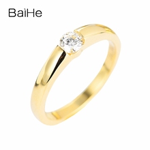 BAIHE-anillo de oro amarillo de 14 quilates con diamantes naturales, anillo delicado de moda, joyería de lujo, anillo de diamantes de regalo 2024 - compra barato